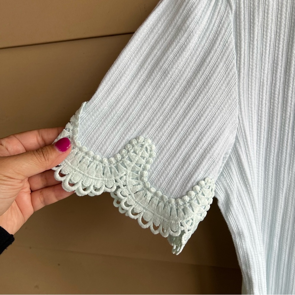 Ann Taylor Factory White Short Sleeve Top - Picture 2 of 5